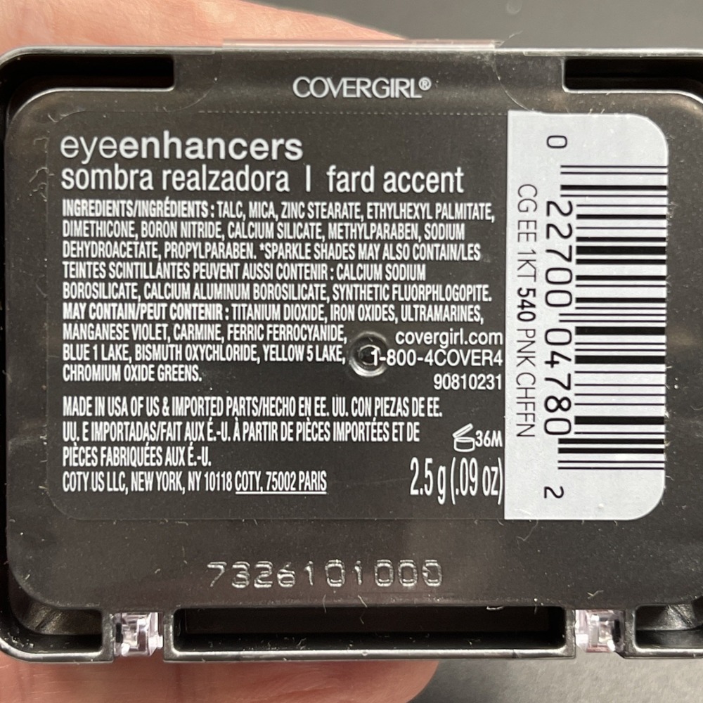 CoverGirl Eye Enhancers 540 Pink Chiffon Eyeshadow Sealed Lot of 2 Discontinued - Picture 5 of 5
